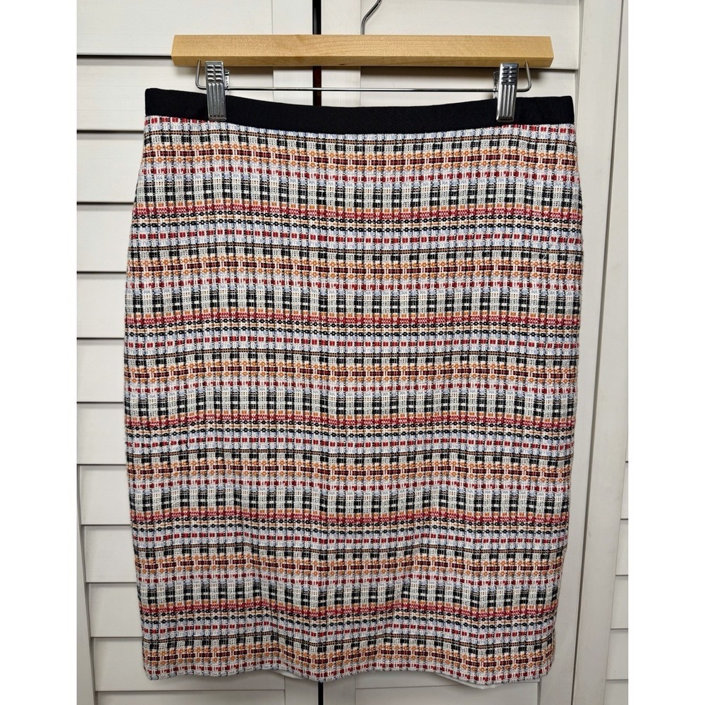 Talbots Tweed Metallic Multicolor Pencil Skirt Career Office Women's Size 8P